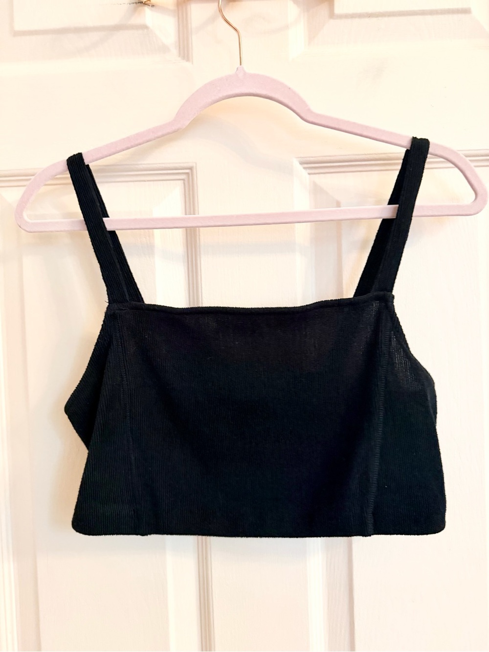 Black Zara knit crop top